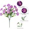 Artificial Outdoor Flowers 20 Bundles UV Resistant Morning Glory with Eucalyptus Purple Gradient
